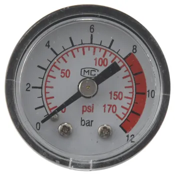0-12BAR 0-170PSI 10mm חוט דלק משאבת אוויר מד לחץ מדחס Manometer