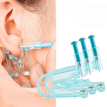 1-4pcs חד פעמיות האוזן פירסינג רובים כאבים סטרילית בטיחות האוזן ניקוב מדקר עגילי חתיכים אוזן הגוף תכשיטים פירסינג יחידה