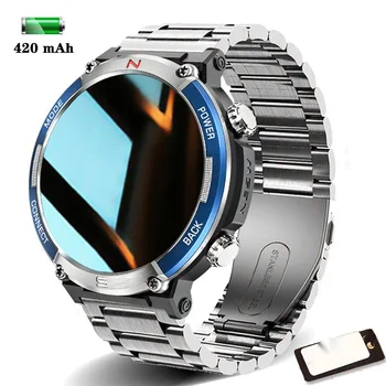 1.52 אינץ Bluetooth לקרוא שעון חכם גברים כושר גשש 420mAh סוללה IP68, עמיד למים חיצוני ספורט Smartwatch עבור אנדרואיד IOS
