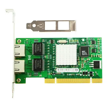 10/100/1000Mbps 82546EB 82546GB PCI Gigabit בקר כפול יציאת שרת רשת מתאם כרטיס עם 2*יציאות RJ45 for PC שולחן העבודה
