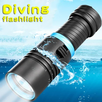 16000LM צלילה אור 200 מטר L2 עמיד למים מתחת למים LED פנס צלילה קמפינג Lanterna לפיד השתמש 18650/26500