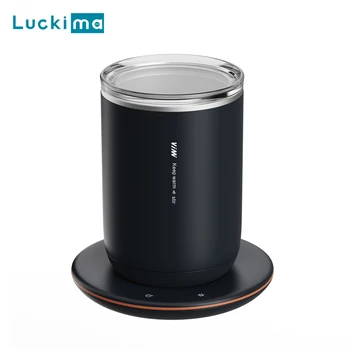 2 ב 1 כוס קפה חם אוטומטי מגנטי ערבוב ספל עבור המשרד הביתי USB חשמלי ערבוב כוס משקה חם חימום צלחת