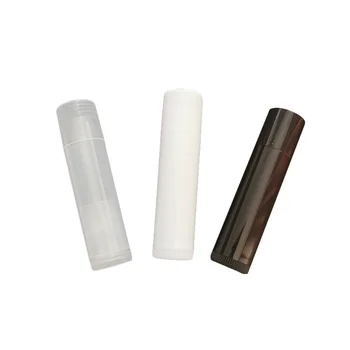 200PCS עמ ליפ בלאם צינור 5ml Lipbalm שפופרות ריק לבן שחור ברור שפתון על האריזה קוסמטיים שפתון המכיל צנצנות.