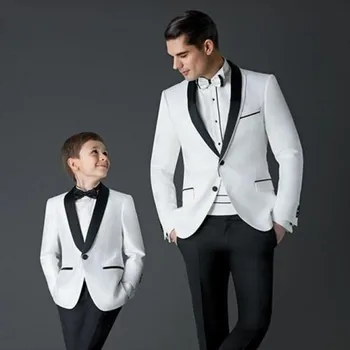2021 חדש חליפות הבנים לחתונות ילדים חליפה חדשה שחור/לבן ילד חתונה נשף חליפות 'קטים לבנים