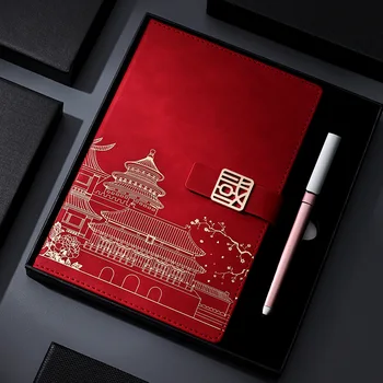 2022 בסגנון סיני המחברת קופסת מתנה Kawaii אספקה תלמיד נייר מכתבים למשרד המתכנן את סדר היום רטרו פנקס רשימות מתנה לחג המולד