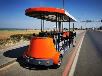 2023 בחנות מזון דוושת פאב בירה רכב סיור אופניים ניידים בר רטרו חשמלי רכב סיור