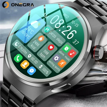 2023 חדש NFC חכם שעון גברים GPS AMOLED 360*360 HD מסך החמצן בדם, לחץ הדם קצב לב שעון Bluetooth שיחה SmartWatch