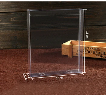 20pcs 3.5*15*18cm החתונה PVC התיבה ' נקה מתנה מלאכה קוסמטיים להציג את תיבת תכשיטים קטנים אריזה מחזיק בקופסת פלסטיק שקוף