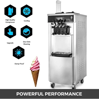 220V חם מכירת גלידה, מכונה ייצור מסחרי גלידה יצרני נירוסטה אנכי רך מכונת גלידה