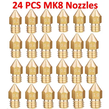 24PCS MK8 מכבש זרבובית 1.75 מ 