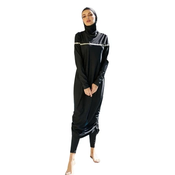 3 חתיכות המוסלמים שחייה ביקיני חליפות אופנה, בגדי נשים, בגדי שרוול ארוך שלוש חתיכות בגד ים ביקיני סט