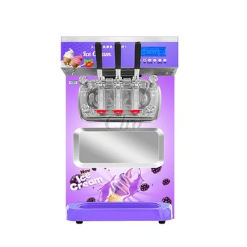 38L/H קיבולת מכונת גלידה, מכונת מסחרי שולחן העבודה צרות הגוף רציפה רכה גלידה מכונת גלידה גלידה גלידה