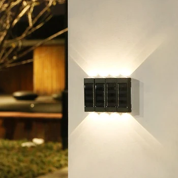 4PCS מנורה סולרית חיצוני LED לקישוט הגן מרפסת חצר רחוב מנורת קיר גינון עיצוב אור