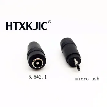 5.5*2.1 מיקרו USB לשקע Micro 5Pin DC מטען מתאם ממיר מחבר עבור המחשב הנייד/טאבלט/טלפון נייד