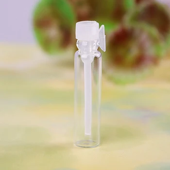 50pcs 1ml צלוחיות זכוכית קטנות מעבדה ריקה קוסמטיקה, בקבוקי בושם נוזלי שמן ניחוח #44471