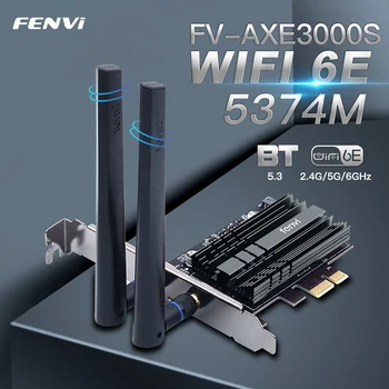 5374Mbps Wi-Fi 6E משולש הלהקה מידע AX210 PCIe אלחוטית מתאם Bluetooth 5.3 Wi-Fi כרטיס רשת 2.4 G/5G/6GHz 802.11 ax Win10