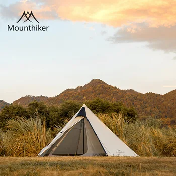 5M משודרג מנופחים הפירמידה אוהל עם שלג חצאית עם ארובה מעיל חיצוני קמפינג אוהל טיולים סוככים מקלט אוהל Tipi