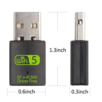 600Mbps USB WiFi מתאם Bluetooth Dual Band 2.4/5.8 Ghz אלחוטי חיצוני מקלט RTL8821CU WiFi Dongle עבור PC/המחשב הנייד/שולחן עבודה
