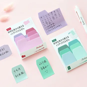 60sheets/הרבה צבעי צבע יפני דביק פתק Memo Pad המשרד מתכנן מדבקת נייר מכתבים, ציוד לביה 