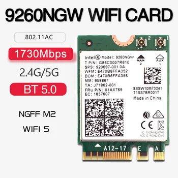 9260AC 9260NGW WIFI כרטיס 1730Mbps אלחוטי Dual Band 2.4 G/5G NGFF M. 2 wifi 5 כרטיס רשת עבור Win 10/11 שולחן העבודה מחברת