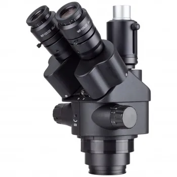 AmScope 7X-45X שחור Simul-מוקד Trinocular זום סטריאו מיקרוסקופ ראש ציוד לתיקון טלפון נייד