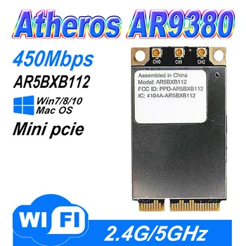 Atheros AR5BXB112 AR9380 על Appl e mini PCI-E 450Mbps Wireless-N Dual-Band חצי Mini Card-2.4 G/5G