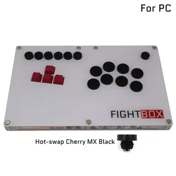 B6-מחשב אולטרה-דק מקלדת כפתורים Mixbox ארקייד בסגנון ג ' ויסטיק להילחם מקל בקר משחק למחשב USB חם להחליף דובדבן MX DIY Ver