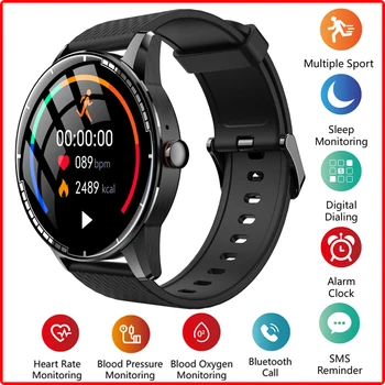 Bluetooth שעון חכם גברים, נשים, 1.28 אינץ דם חמצן מוניטור נגן מוסיקה BT להתקשר ספורט כושר גשש Smartwatch עבור Xiaomi