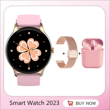 Bluetooth שעון חכם ענה לשיחה עמיד למים IP67 קצב הלב לחץ דם צג Whatsapp תזכורת נשים Smartwatch 2023