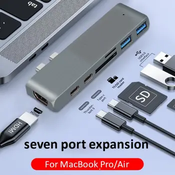 C-Hub מתאם פלאג עבור ה-MacBook Air 2022-2018 ו-MacBook 13 M2 2022-2016, MacBook Air מתאם USB עם 4K