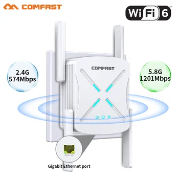 CF-XR182 WiFi 6 האות האלחוטי מגבר עם 4 אנטנה, 1800Mbps Dual Band Wireless Gigabit ב-Extender טווח ארוך Wlan