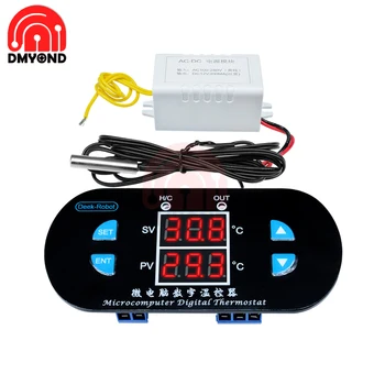 DK-W1308 דיגיטלי בקרת טמפרטורה מיקרו תרמוסטט מפסק הביתה Termostat בקר Thermoregulator 12V 24V 10A 220V