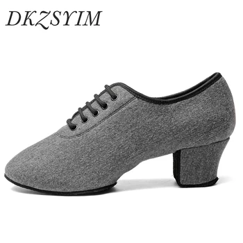 DKZSYIM נשים מודרניות נעלי ריקוד לנשימה, טנגו, ג 'אז נעלי תחרה נשים סלוניים ריקודים לטיניים גודל נעלי 34-40 4.5 ס