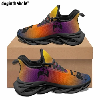 Doginthehole צבע אחות עיצוב נעליים מזדמנים נשים אופנה שטוח נעליים קלאסי נוח, נעלי ספורט ועוד Size48