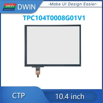 DWIN 10.4 אינץ GT9110 בקר מזג זכוכית מסך מגע קיבולי TPC104T0008G01V1