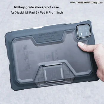 FATBEAR טקטית צבאית מחוספס Shockproof שריון מגן מעטפת העור Case כיסוי עבור XiaoMi Mi Pad 6 Pro 11 אינץ
