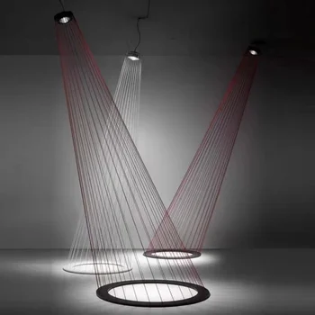Flos יצירתי נברשת אולם תערוכת הסלון מינימליסטי קו המדרגות המנורה קניון חלון מנורת רצפה קרן אור