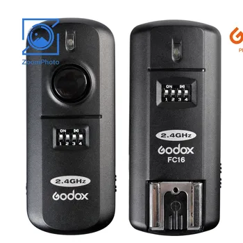 Godox FC-16N 2.4 GHz Wireless Remote Control פלאש ההדק 16CH משדר מקלט FC16 ניקון