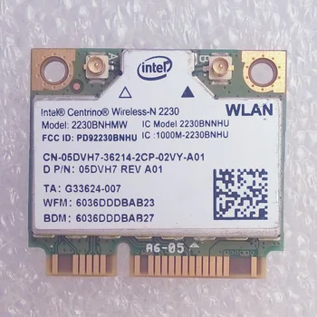 Intel Centrino Wireless-N 2230 Wireless-N + Bt4.0 WiFi כרטיס 2230BNHMW,D P/N 05DVH7