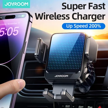 Joyroom 15W הרכב מחזיק טלפון אוטומטי מהיר מטען אלחוטי עבור iPhone 14 13 12 Pro מקס Samsung Z להעיף טלפון מחזיק רכב הר