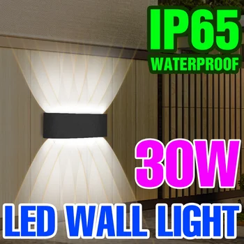 Led אור הקיר תאורה חיצונית AC85-265V קישוט הבית מרפסת גינה מודרנית קיר אורות IP65 עמיד למים אורות הקיר במקום.