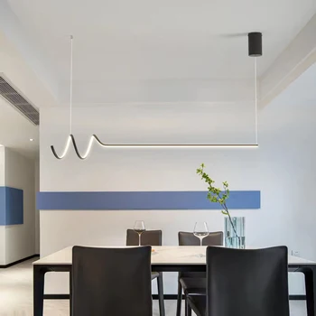 Led מודרנית נברשת ניתן לעמעום על שולחן חדר האוכל המטבח Accesories אורות תליון מינימליסטי בית עיצוב גופי תאורה