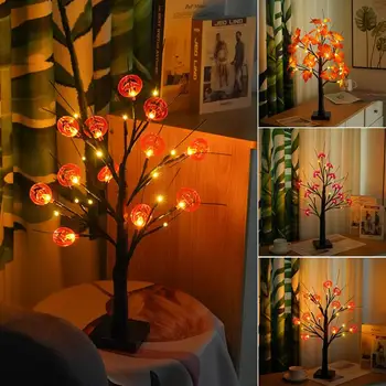 LED מנורת שולחן 24led אורות עץ USB פיות העלה הלילה את האור הביתה מסיבת ליל כל הקדושים, חג המולד חתונה קישוט חדר השינה