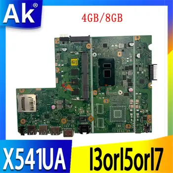 Mainboard X541UA מחשב נייד לוח אם ASUS X541UJ X541UAK X541U F541U A541U X541UV X541UVK I3 I5 I7 CPU 4GB/8GB-ראם אומה