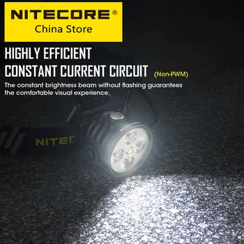 NITECORE HU60 E-פוקוס, זום Led מנורה אלחוטית מרחוק 1600 לומן תעשייתי תאורת הרפתקאות פנסי רכיבה על אופניים הזרקורים.