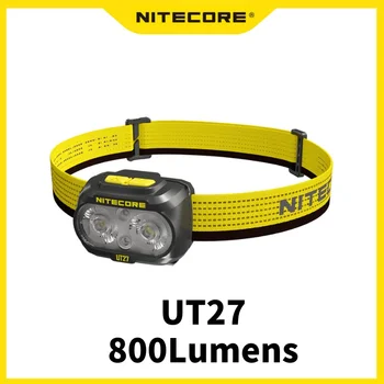 Nitecore UT27 פנס כפול קרן היתוך עילית 800 לומנס CREE XP-G3 S3 LED פנס פועל HBL-1300mAh סוללה נטענת