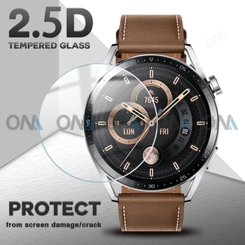 ONM מזג זכוכית מגן מסך עבור Huawei לצפות GT3 GT 3 2 46mm פעיל מהדורה לצפות 3 Pro Smartwatch הגנה סרט כיסוי