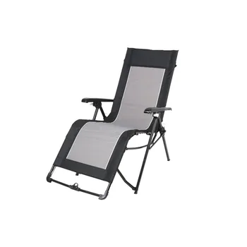 Ozark שביל Quad אפס כבידה הכיסא כיסא קמפינג, שחור