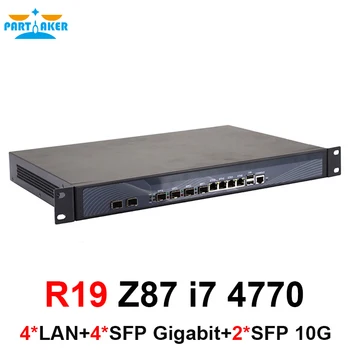 Partaker R19 1U חומת האש של הרשת לשרת רשת ביטחון עם intel Core LGA1150 i7 4770 8GB Ram 128GB SSD