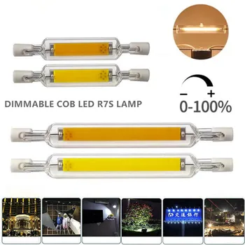 R7S Dimmable נורת LED COB צינור זכוכית 78MM 6W 118MM 10W להחליף מנורת הלוגן 100W חם, לבן קר קלח תירס נקודת אור AC110V 220V